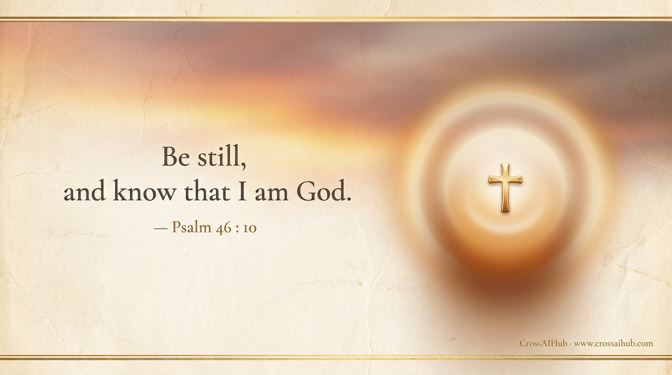 Be still, and know that I am God. — Psalm 46:10 (King James Bible)