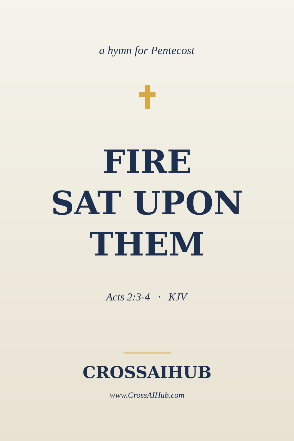 And they were all filled with the Holy Spirit. — Pentecost (King James Bible)