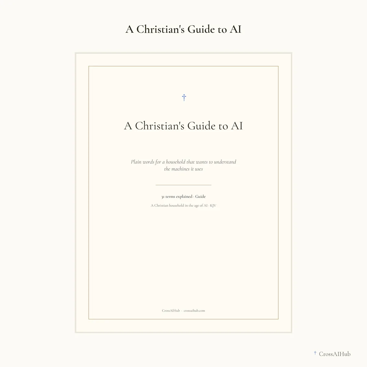The cover — A Christian's Guide to AI