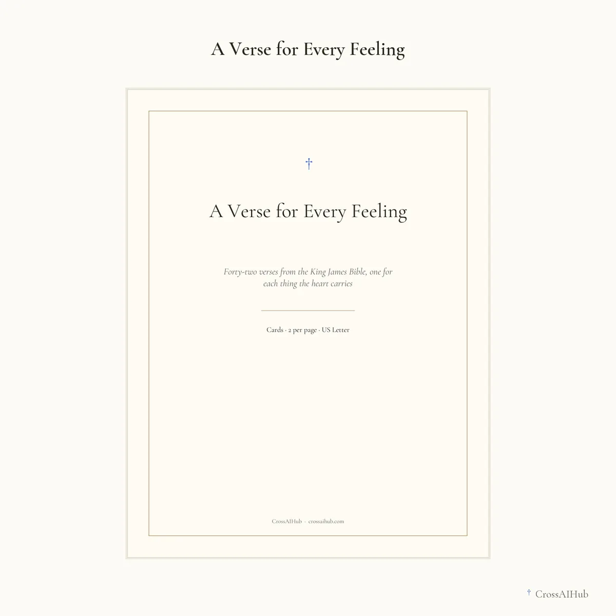 The cover — A Verse for Every Feeling — 42 Scripture Cards