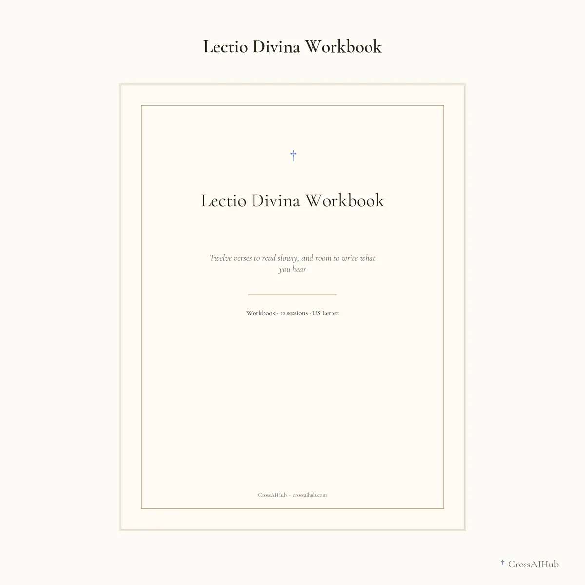 The cover — Lectio Divina Workbook