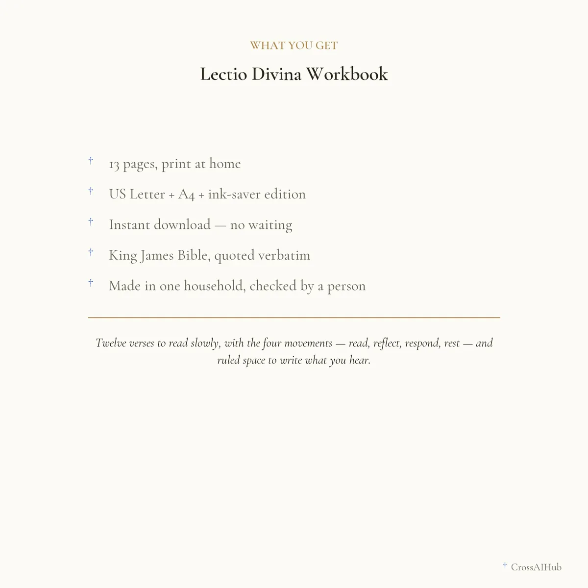 What is in the download — Lectio Divina Workbook