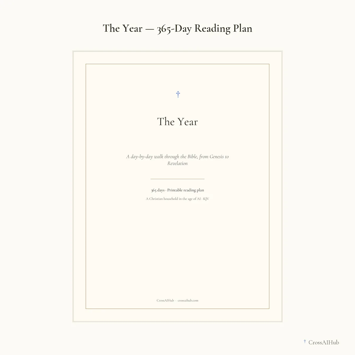 The cover — The Year — 365-Day Reading Plan