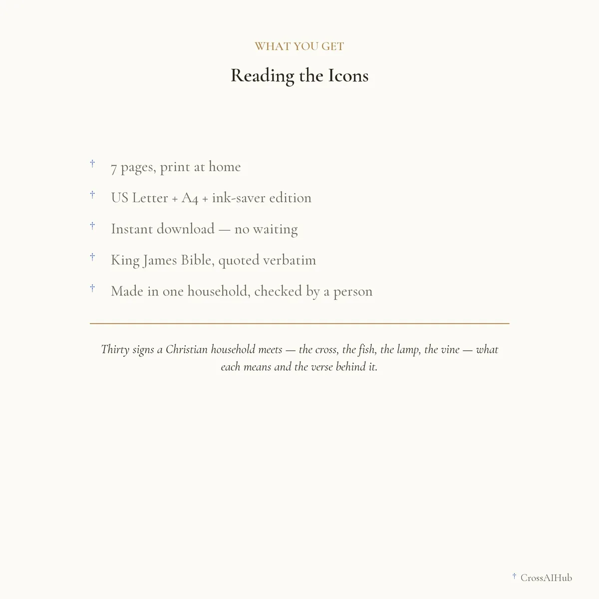 What is in the download — Reading the Icons