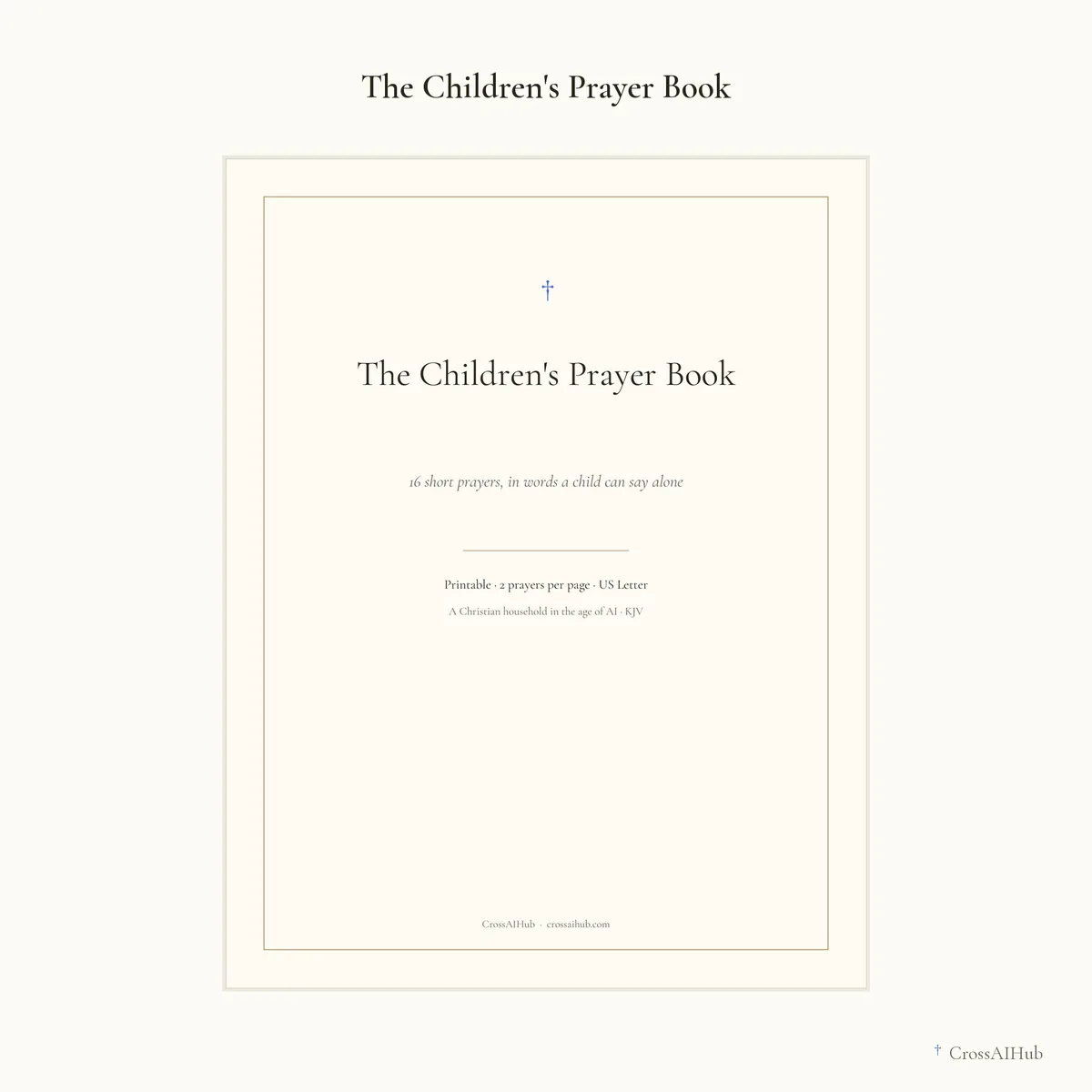 The cover — The Children's Prayer Book