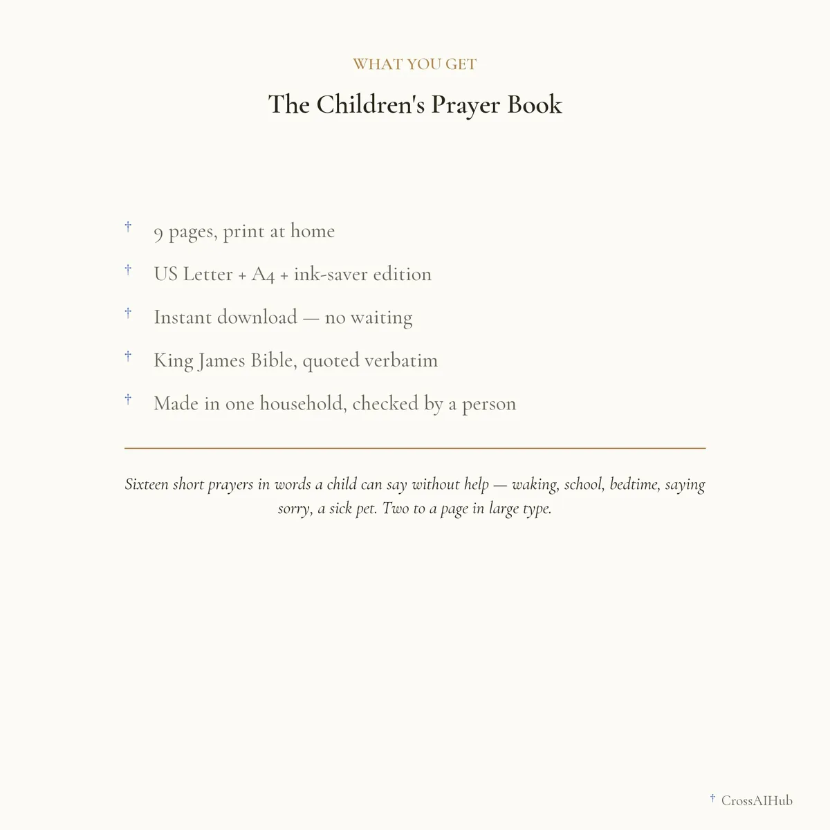 What is in the download — The Children's Prayer Book