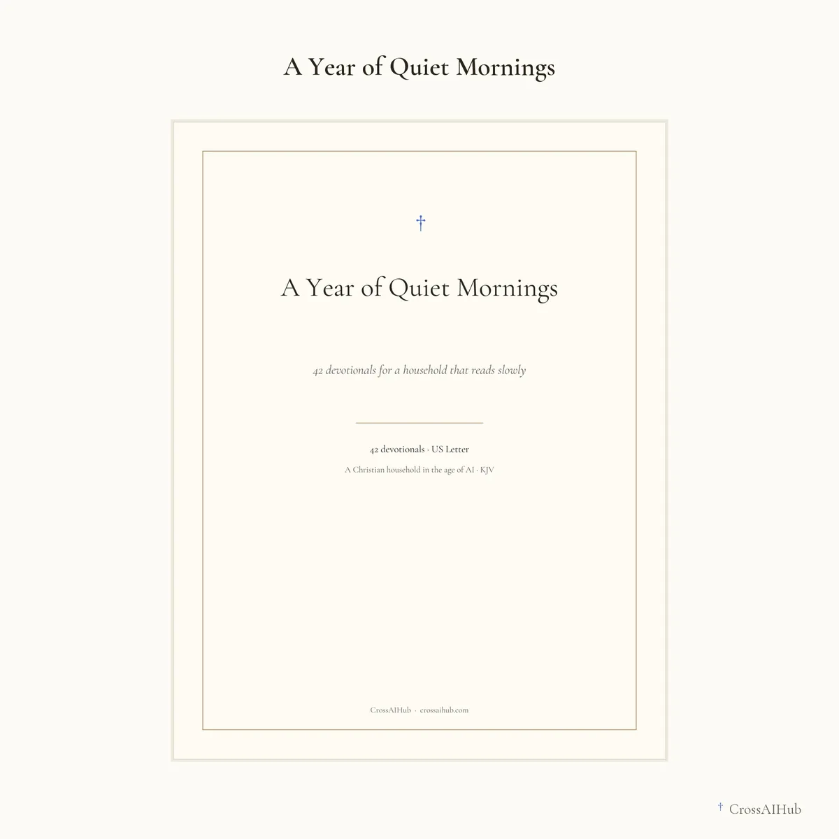 The cover — A Year of Quiet Mornings