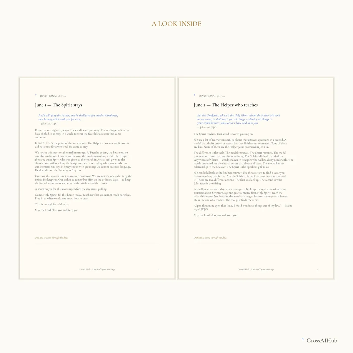A look inside — A Year of Quiet Mornings
