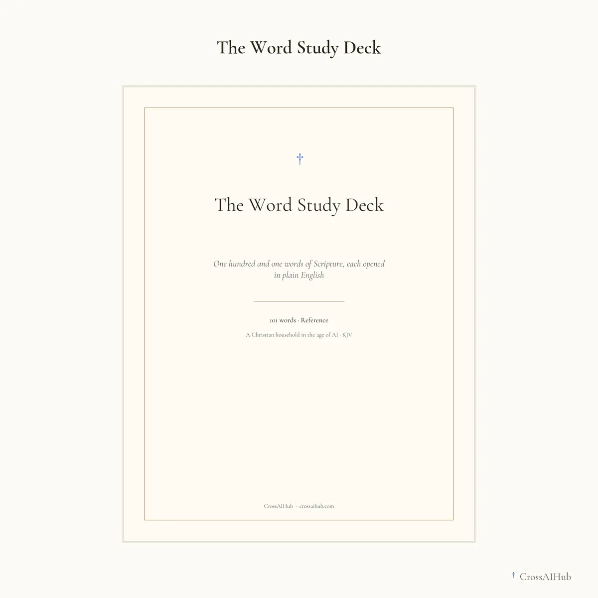 The cover — The Word Study Deck