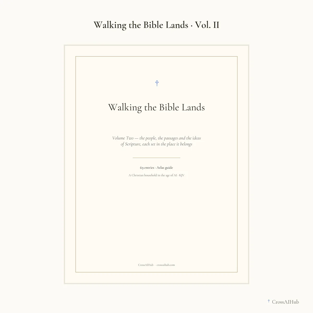 The cover — Walking the Bible Lands · Vol. II