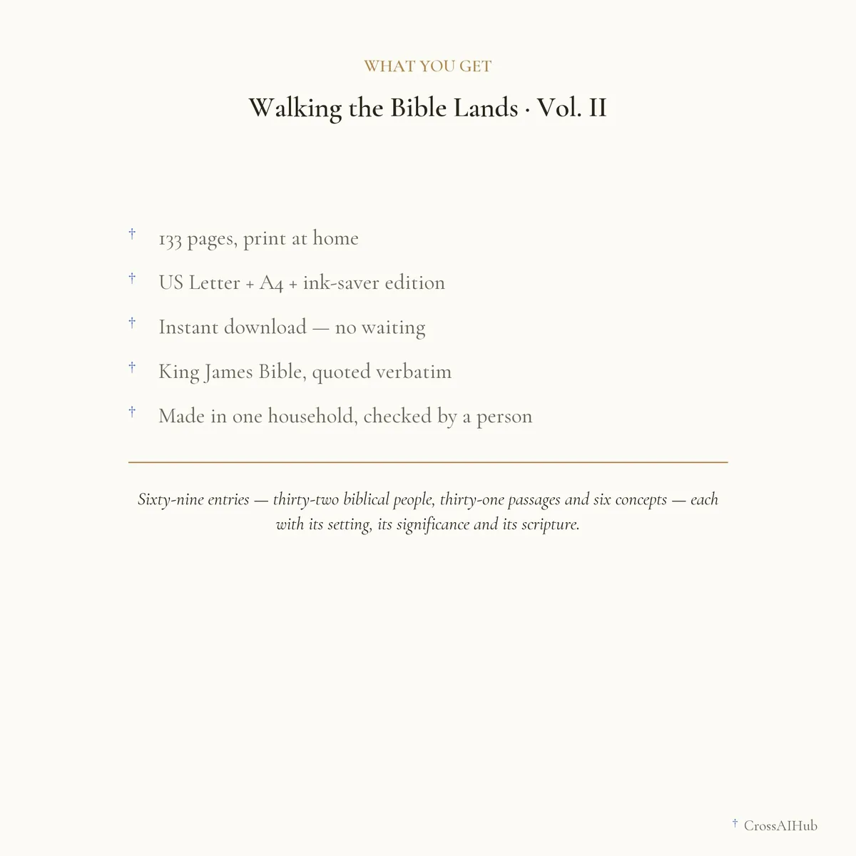 What is in the download — Walking the Bible Lands · Vol. II
