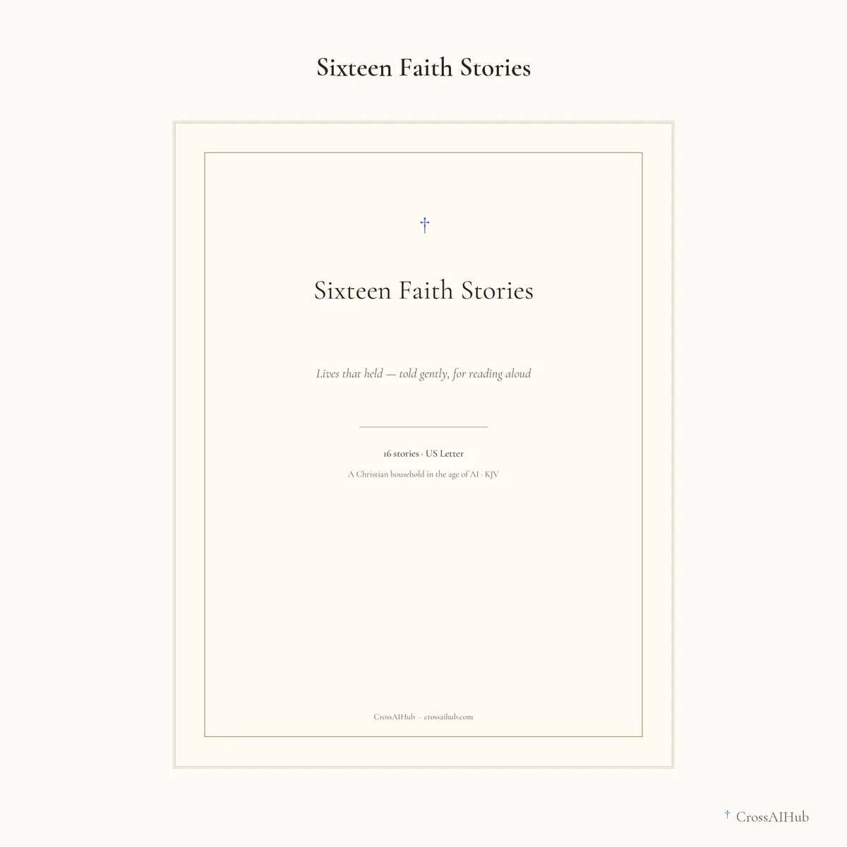 The cover — Sixteen Faith Stories