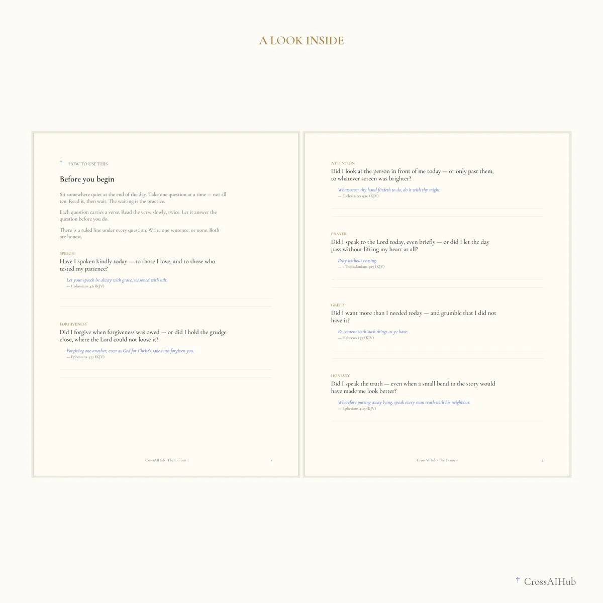 A look inside — The Examen