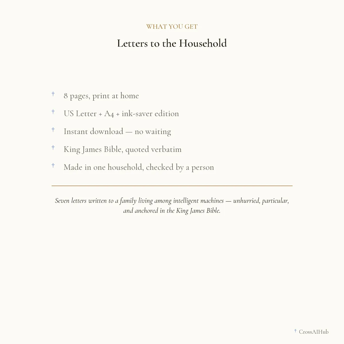 What is in the download — Letters to the Household