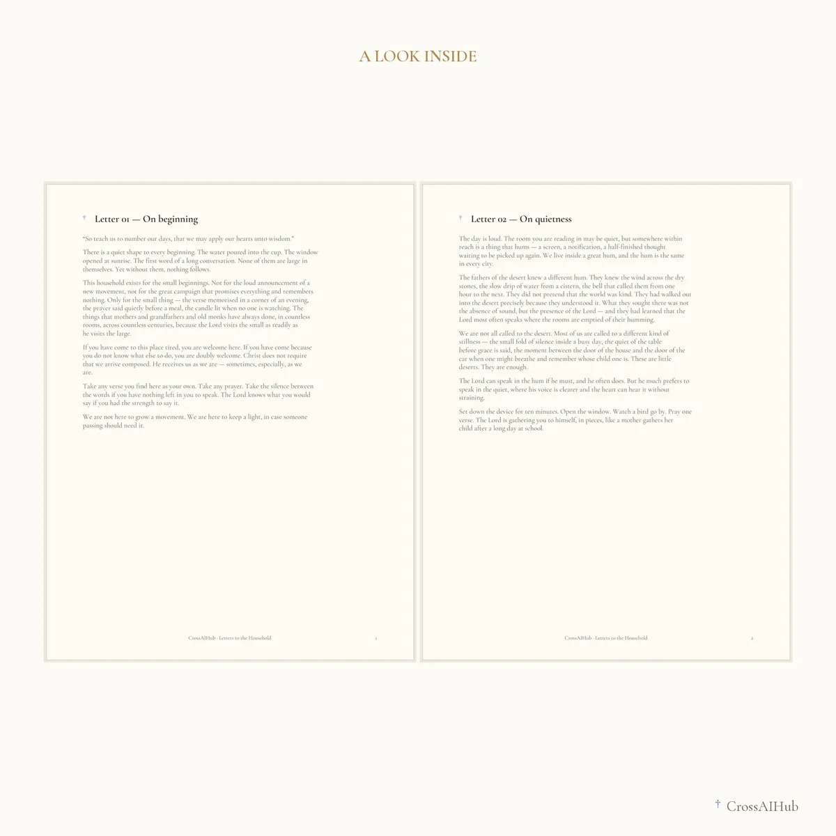 A look inside — Letters to the Household