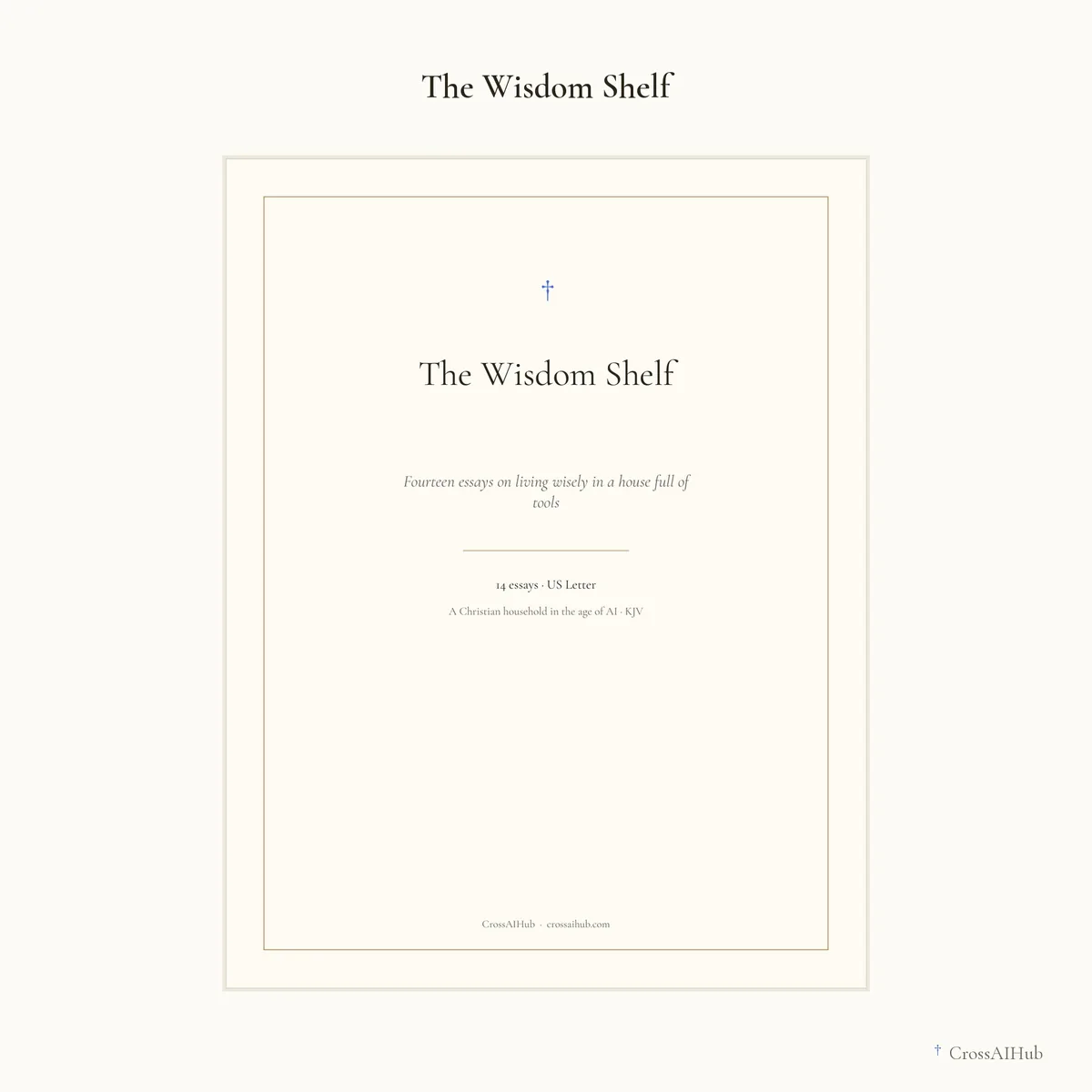 The cover — The Wisdom Shelf