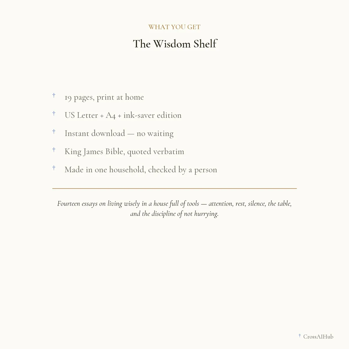 What is in the download — The Wisdom Shelf