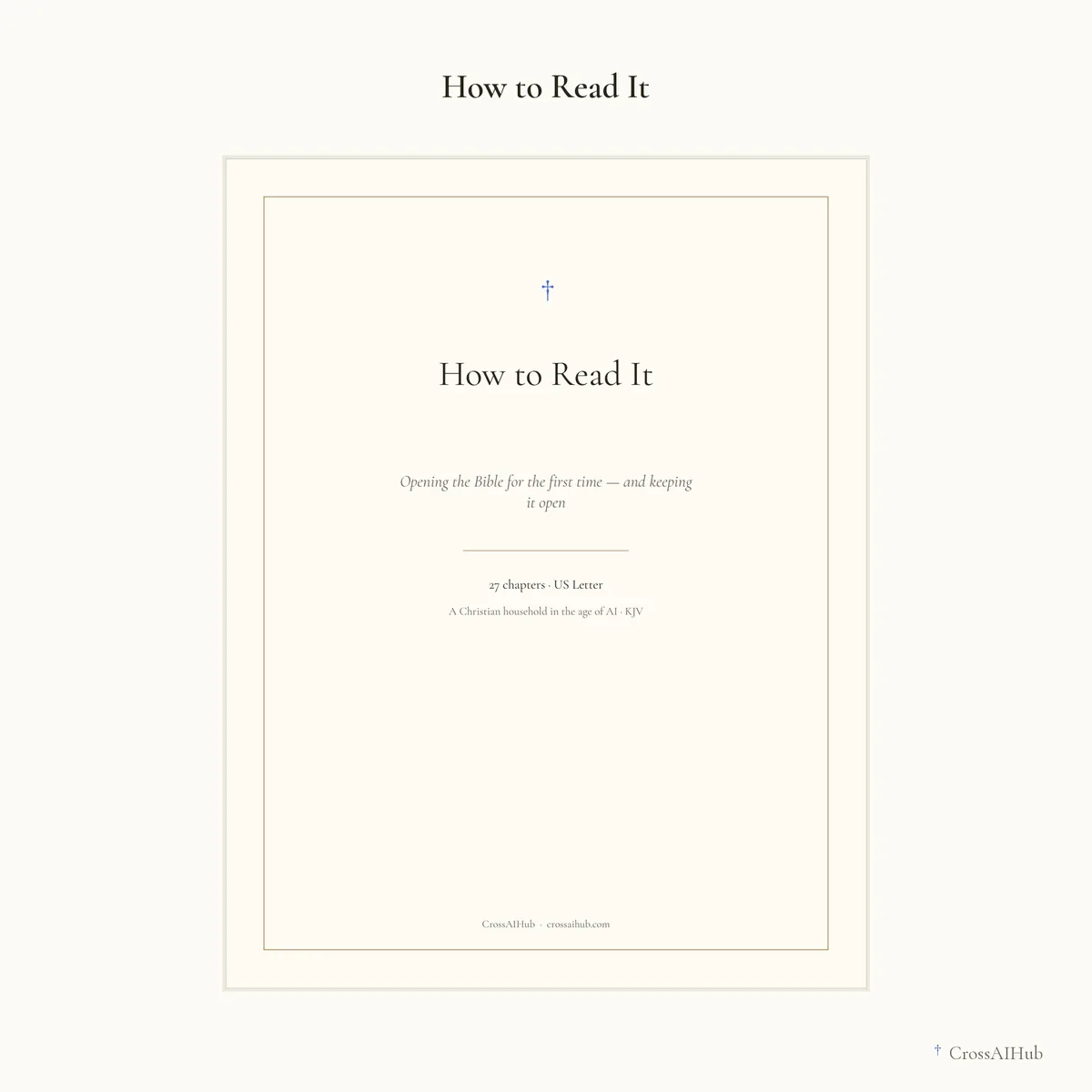 The cover — How to Read It