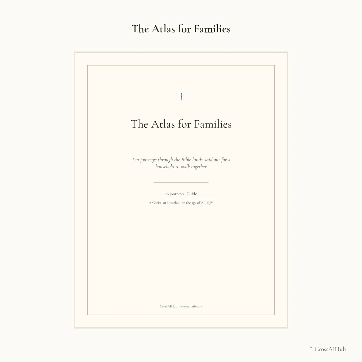 The cover — The Atlas for Families