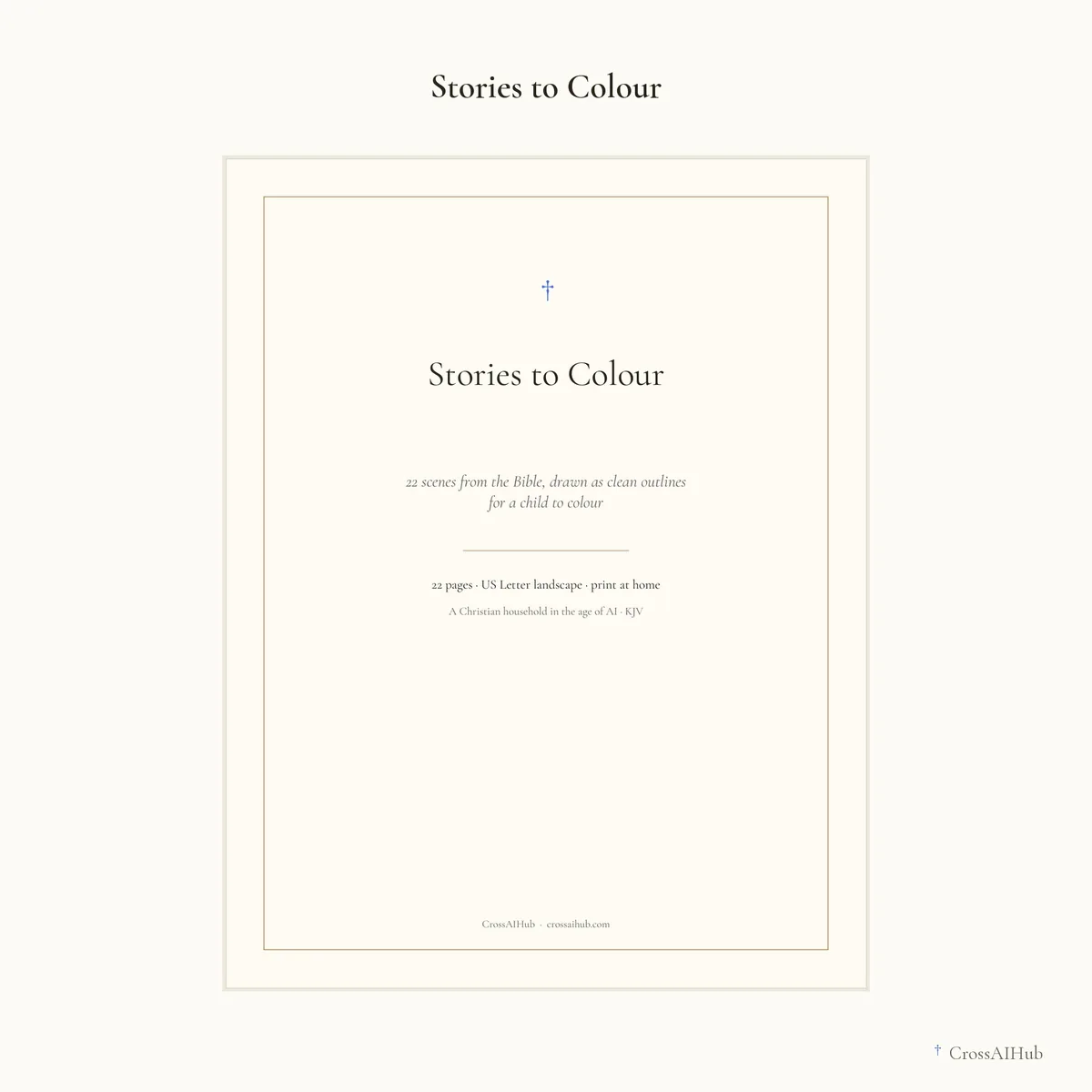 The cover — Stories to Colour