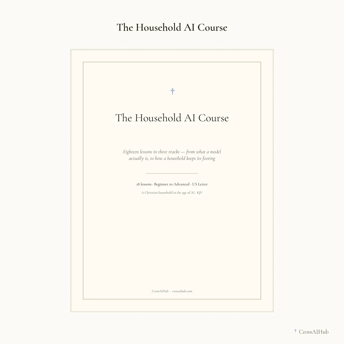 The cover — The Household AI Course