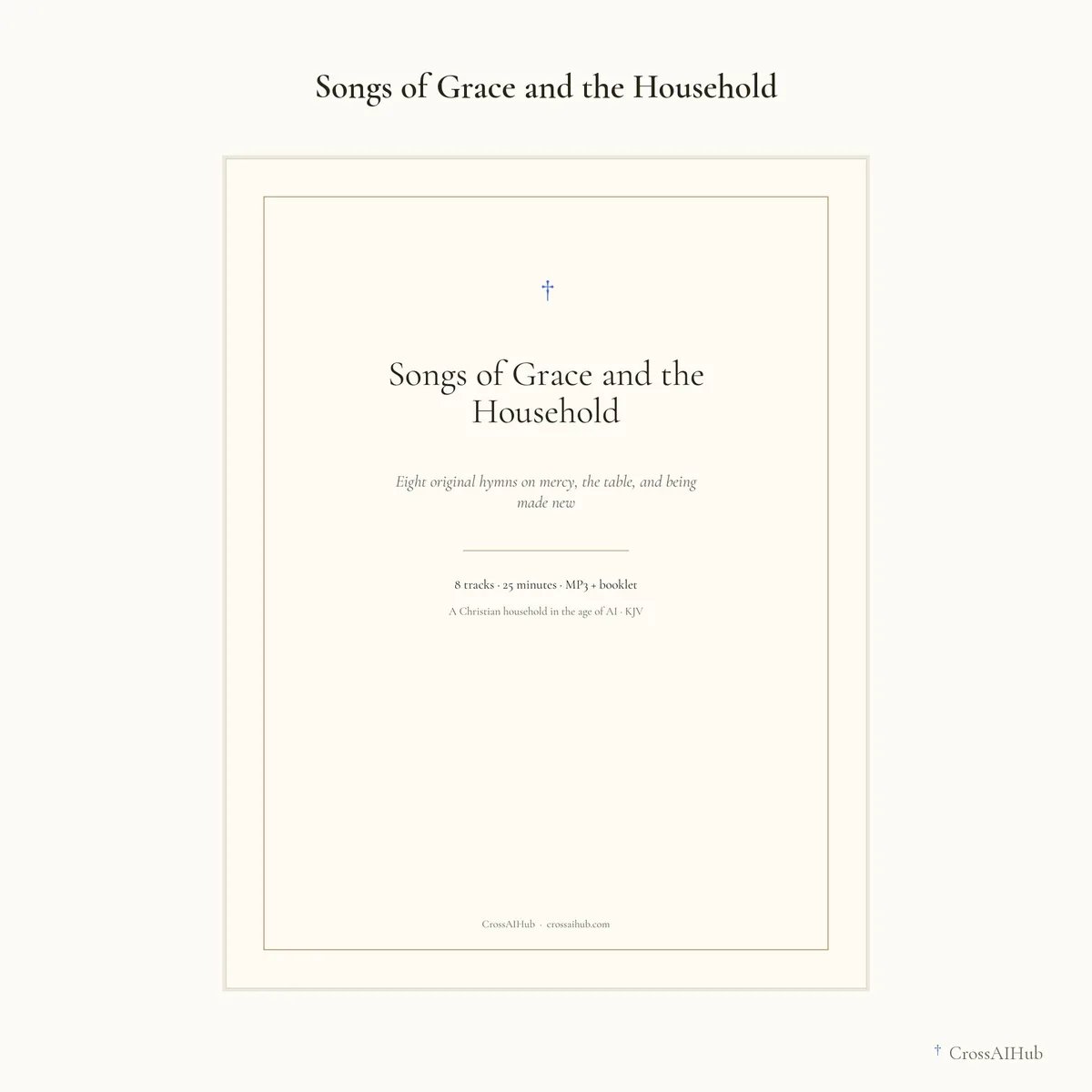 The cover — Songs of Grace and the Household
