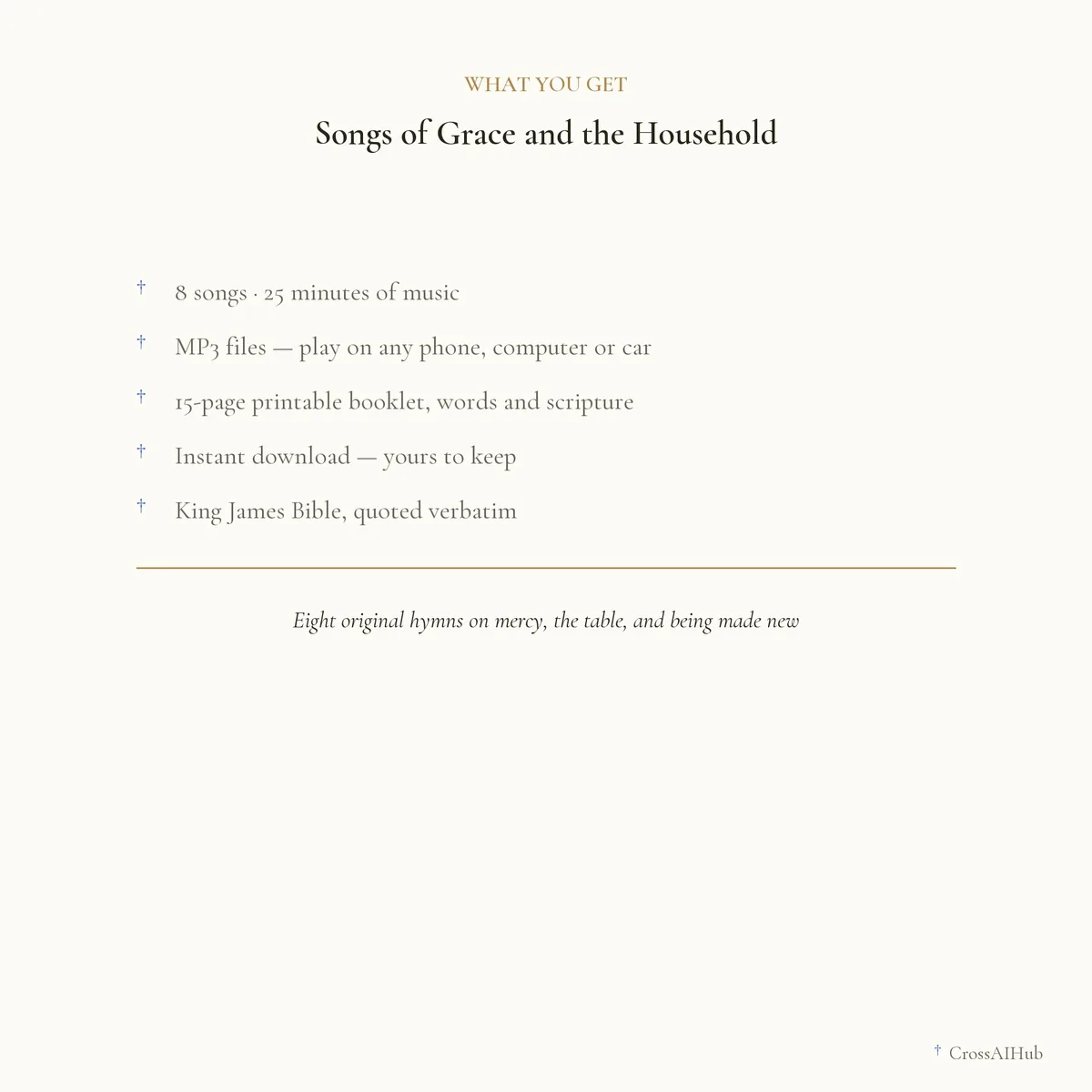 What is in the download — Songs of Grace and the Household