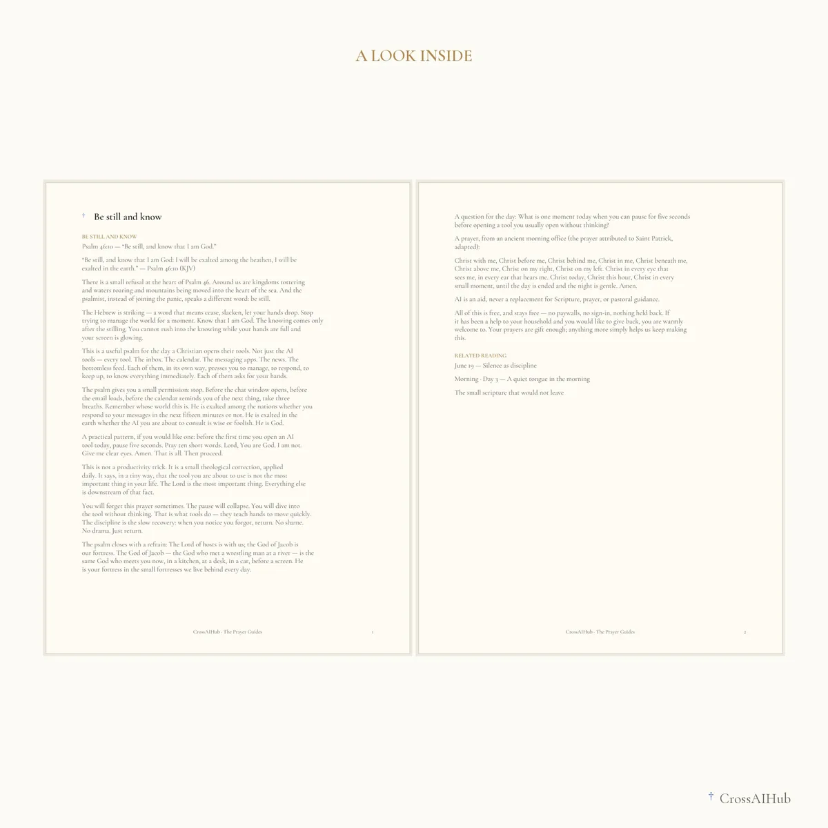 A look inside — The Prayer Guides