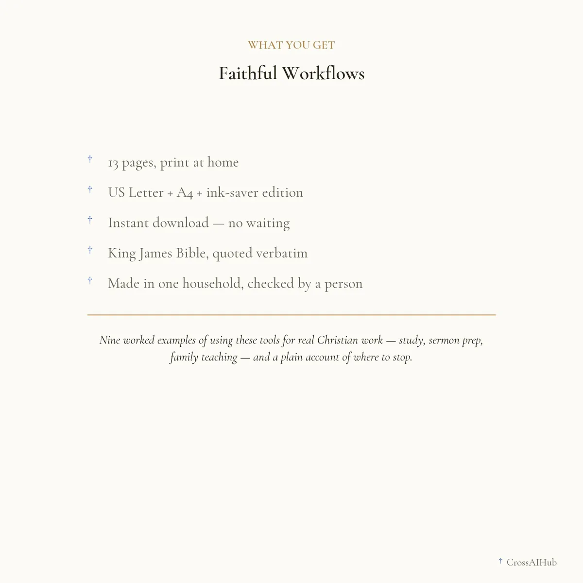What is in the download — Faithful Workflows