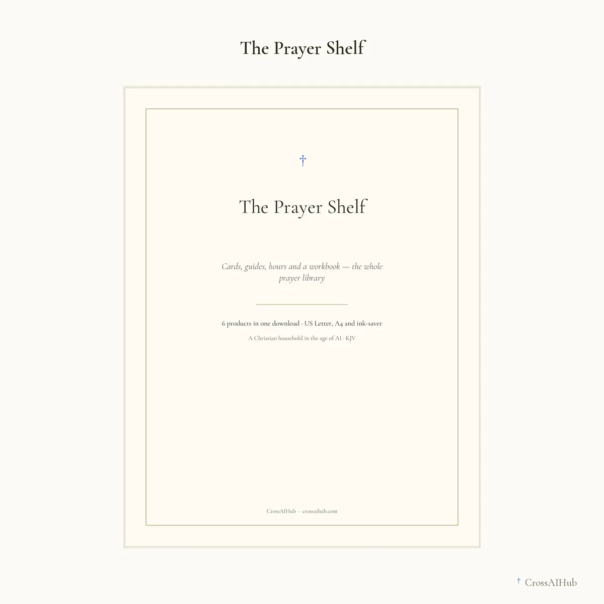 The cover — The Prayer Shelf
