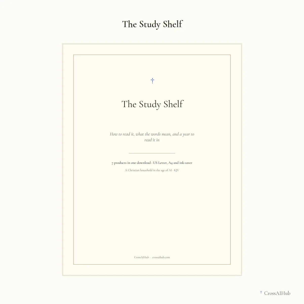 The cover — The Study Shelf