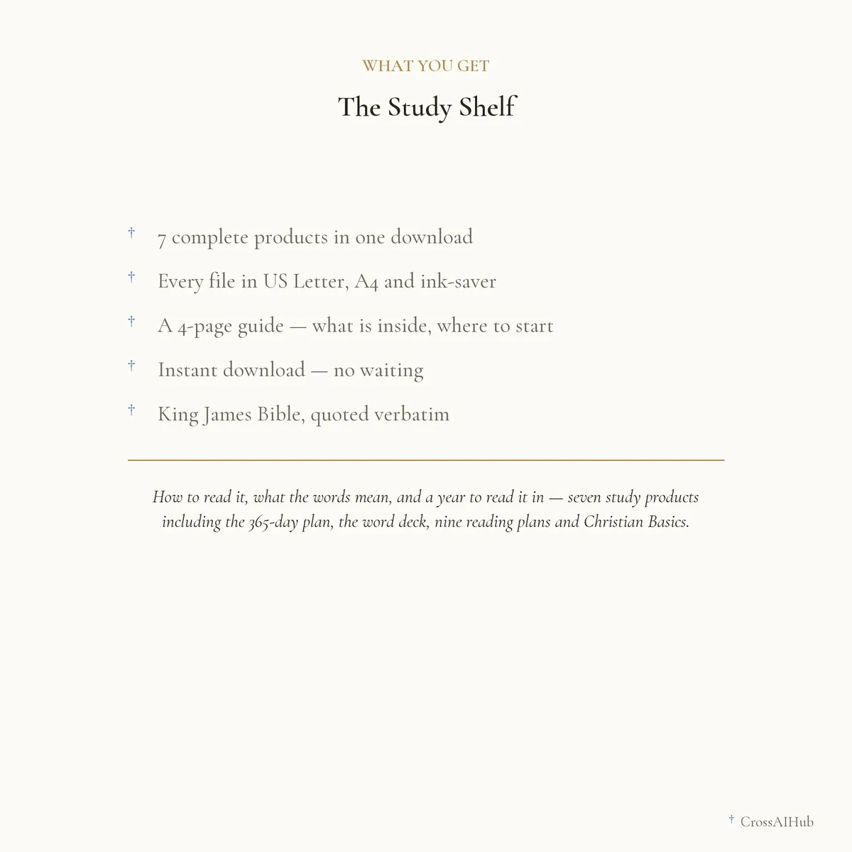 What is in the download — The Study Shelf