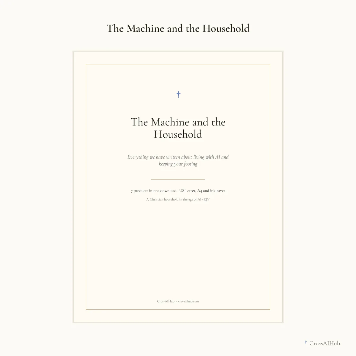 The cover — The Machine and the Household